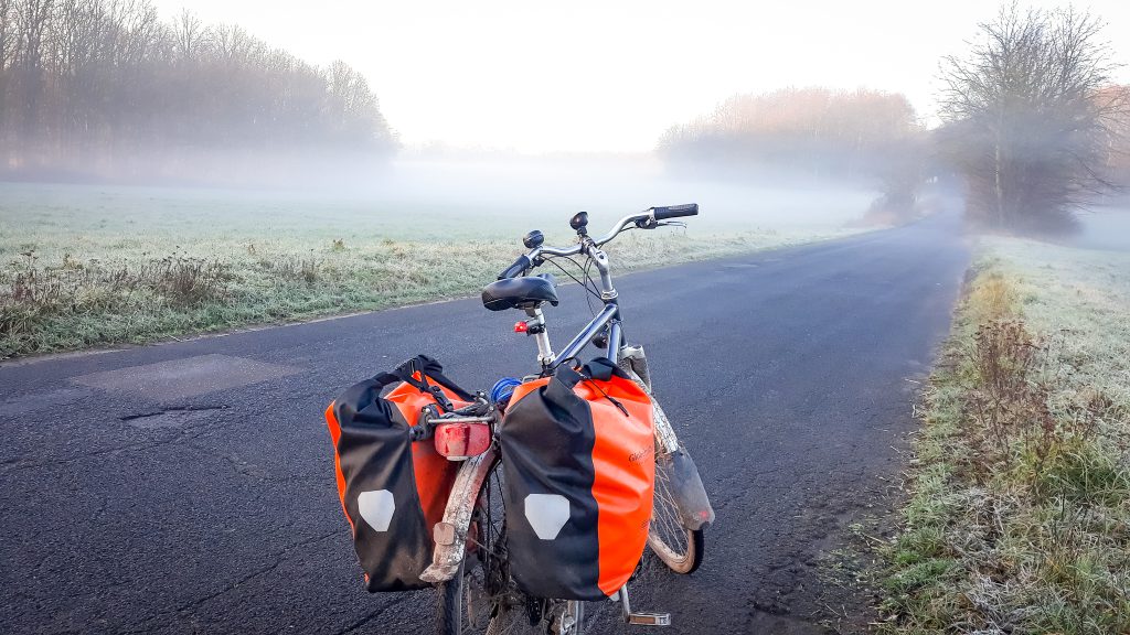 Fahrradfahren als Fahrradpendler im Winter