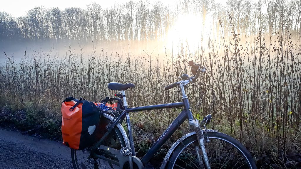 Fahrradfahren als Fahrradpendler im Winter