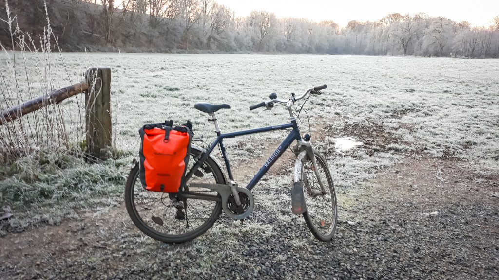 Fahrradfahren als Fahrradpendler im Winter